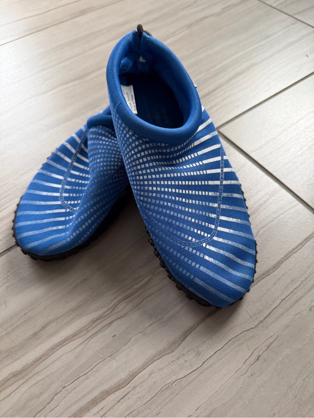 Kids Blue Slip-On Water Shoes with Grippy Sole